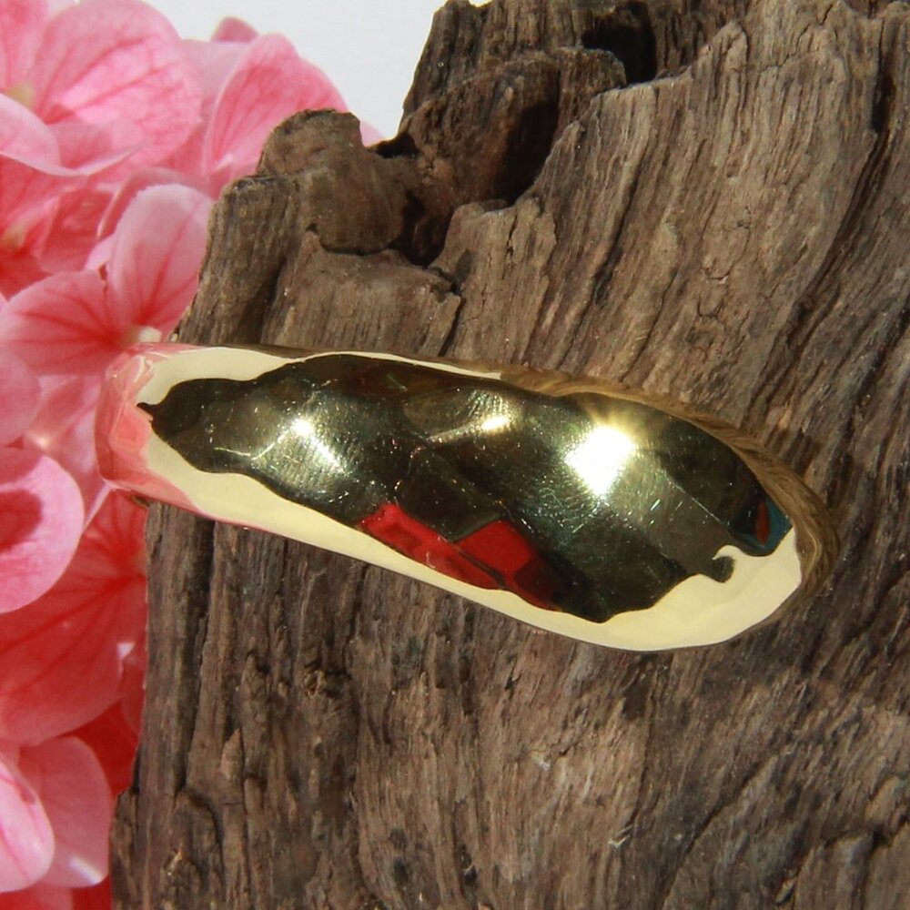 Vintage 70s Clamper Modernist Snakehead Diamond Embossed Bangle Cuff Bracelet - Picture 4 of 11